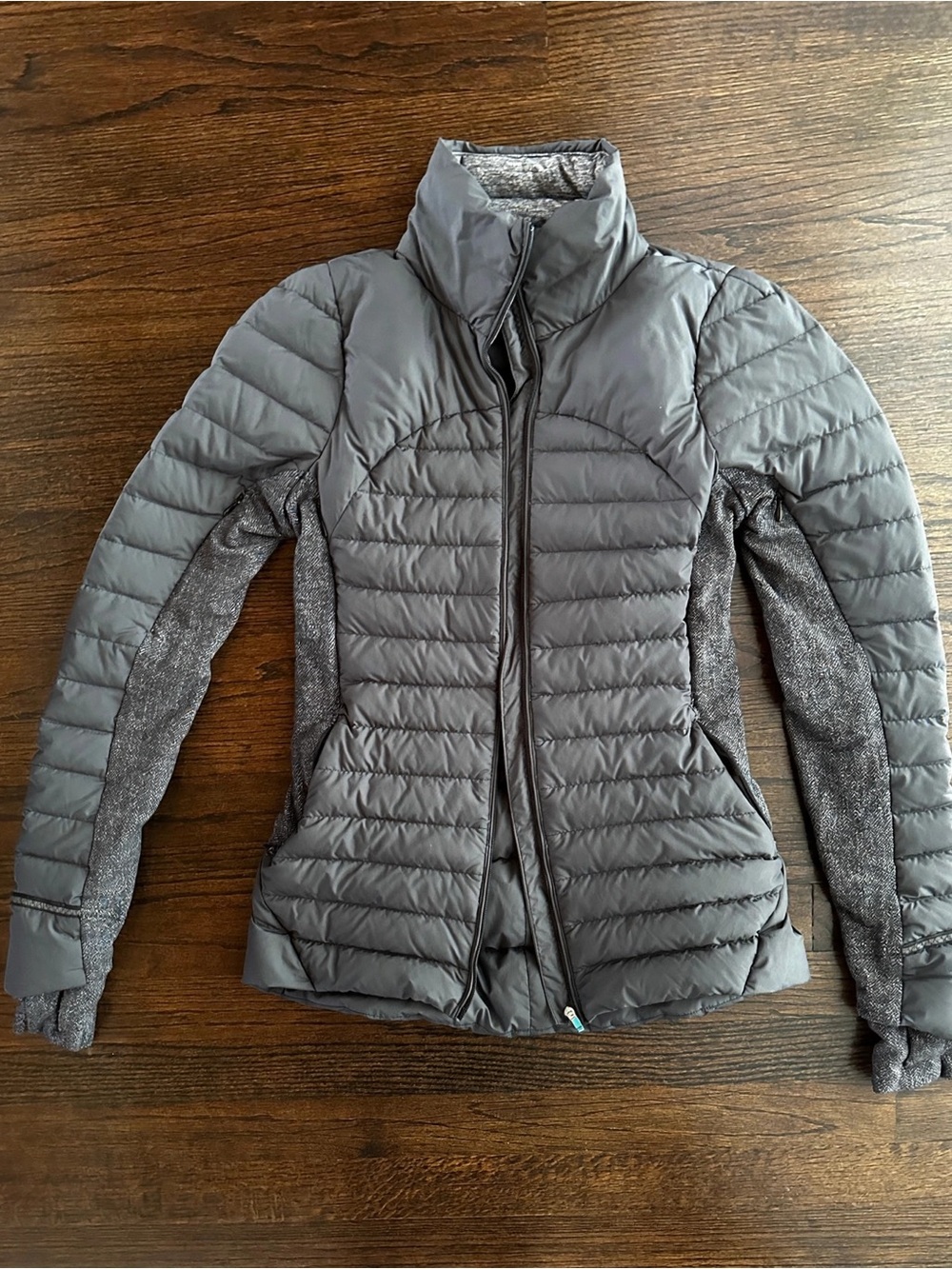 Lululemon Down For It All Jacket Grey Puffer Size 4